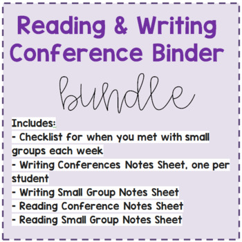 Preview of Reading & Writing Conference / Small Group Sheets *Editable*