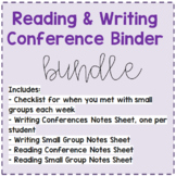Reading & Writing Conference / Small Group Sheets *Editable*
