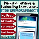 Reading, Writing, & Evaluating Expressions QUICK Digital E
