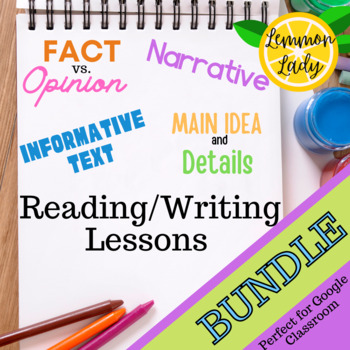 Preview of Reading & Writing Google Slides Lessons Bundle