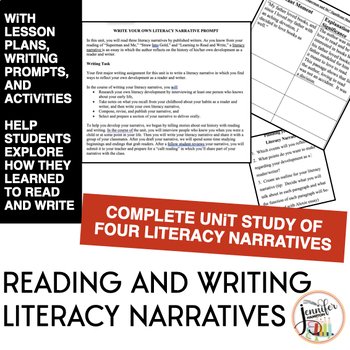 Preview of Reading/Writing Literacy Narratives Unit