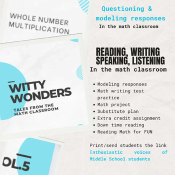Preview of Reading/Writing/ Math - Witty Wonders (vol 5) - Whole number Multiplication