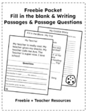 Reading & Writing Packet Review FREEBIE Printable