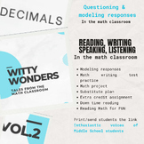 Reading/Writing in the Math Classroom - Witty Wonders (vol
