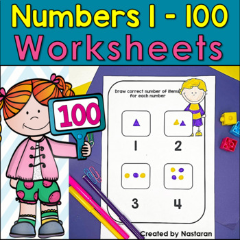 Reading Writing Tracing Numbers To 100 Worksheets - Number 1-100 Activities