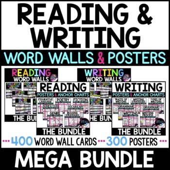 Preview of Visuals MegaBundle: 300 Reading and Writing Posters & 400 Word Wall Cards