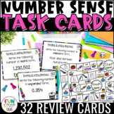 Reading & Writing Numbers Task Cards & Game Math Review