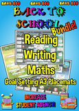 Reading, Writing and Maths Goal Setting Placemats - A3 Fre