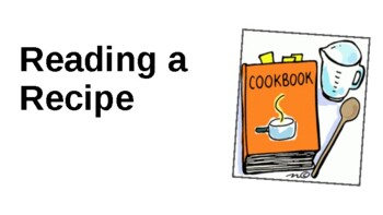 Preview of Reading a Recipe