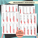 Reading a Thermometer - Measurement on Celsius Worksheets