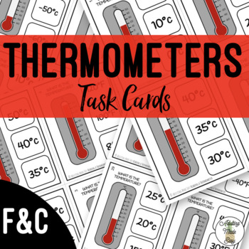 Preview of Reading a Thermometer Task Cards