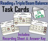 Reading a Triple Beam Balance Task Cards Activity: Measuri