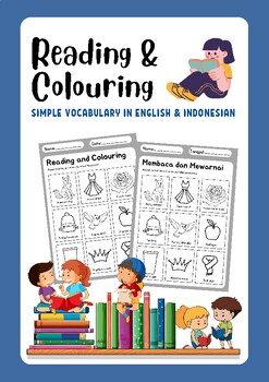 Preview of Reading and Colouring (English and Indonesian Version)