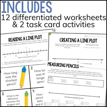 Line Plots Worksheets by The Math Spot | Teachers Pay Teachers
