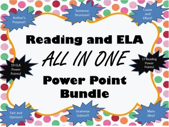 Preview of Ultimate Reading and ELA PowerPoint Bundle
