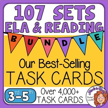 Preview of English Language Arts Task Cards - Great for ELA Centers  Reading Comprehension