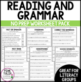 Reading and Grammar Pack - No Prep Printables