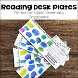 Reading and Growth Mindset Desk Plates for Upper Elementary