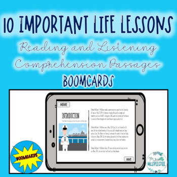 Preview of Reading and Listening Comprehension Passages Boom cards