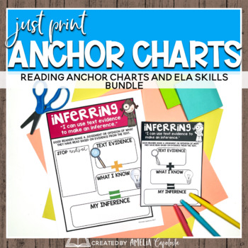 Preview of Reading and Literacy Anchor Charts - BUNDLE