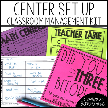 Preview of Reading and Math Center Organization Kit