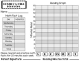 Reading and Math Homework Log / Graph