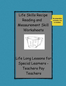 Preview of Reading and Measuring a Recipe -  Life Skills for Special Education Students