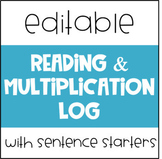 Reading and Multiplication Log Editable