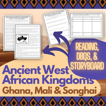 Preview of Reading and Questions on Ghana, Mali, & Songhai (Ancient African Empires)