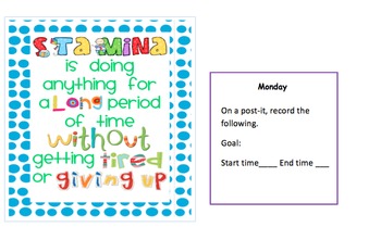 Preview of Reading and Reflecting About Reading Stamina!