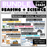 Reading and Science Seasonal Activities Bundle with Writin