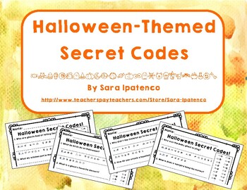 Preview of Reading and Spelling Practice with Halloween Themed Secret Codes