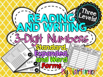 Preview of FREE Reading and Writing 3-Digit Numbers (Standard, Expanded, and Word Form)