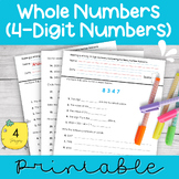 Reading and Writing 4-Digit Numbers, Comparing, Number Pat