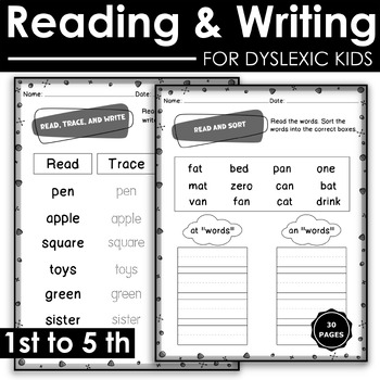 Book for Kids with Dysgraphia: Tracing Workbook For Kids 3-5 - 100  Activities to improve writing and reading skills of dyslexic children |  Numbers and