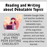 Reading and Writing: Argumentative/Debate