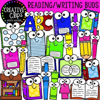Preview of Reading and Writing Buds {Creative Clips Clipart}
