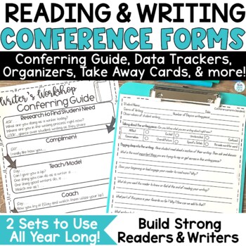 Preview of Independent Reading and Writing Conference Forms Templates for Teachers