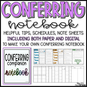 Preview of Reading & Writing Conferences Notebook for Teachers - With Digital Option