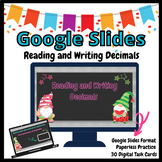 Reading and Writing Decimals GOOGLE Slides Task Cards