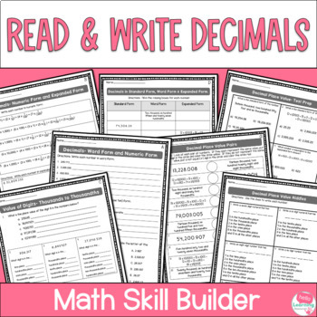 Preview of Expanded and Standard Form Worksheets - Decimal Number Forms Practice