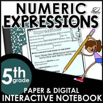 Preview of Numeric Expressions Interactive Notebook Set | Distance Learning