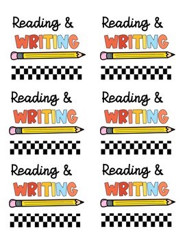 Reading and Writing Folder Labels by Cacti Classroom | TPT