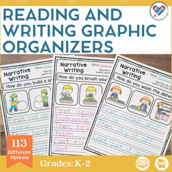 Preview of Reading and Writing Graphic Organizers LOWER Elementary
