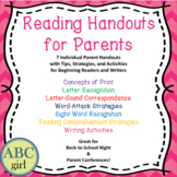 Reading and  Writing Parent Handout Reading Comprehension Tips