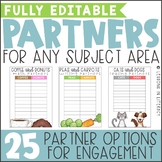 Partners For Any Subject {Editable}