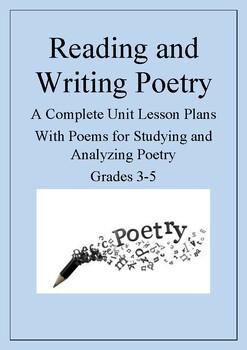 Preview of Reading and Writing Poetry / Complete Unit Plan for A Whole Year (Grades 3-5)