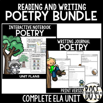 Preview of Reading and Writing Poetry Unit Bundle