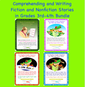 Preview of Reading and Writing Story Bundle for 3rd-4th Grade