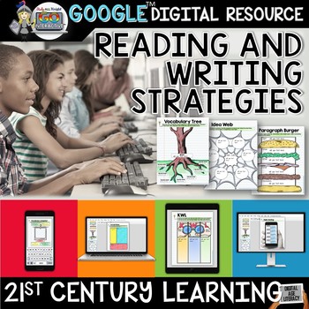 Preview of Reading and Writing Paperless Activities Digital Notebook for Google Drive